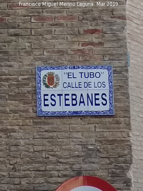 Calle Estbanes - Calle Estbanes. Placa