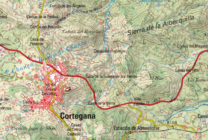 Sierra de la Alberquilla - Sierra de la Alberquilla. Mapa