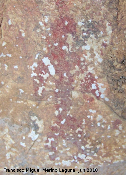 Pinturas rupestres de la Cueva de los Soles Abside IV - Pinturas rupestres de la Cueva de los Soles Abside IV. Antropomorfo de la derecha