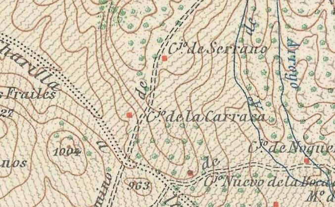 Cortijo de la Carrasca - Cortijo de la Carrasca. Mapa antiguo