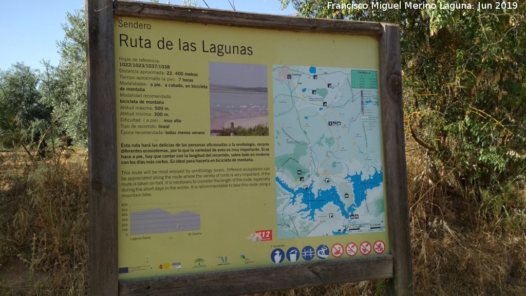 Sendero Ruta de las Lagunas - Sendero Ruta de las Lagunas. Cartel