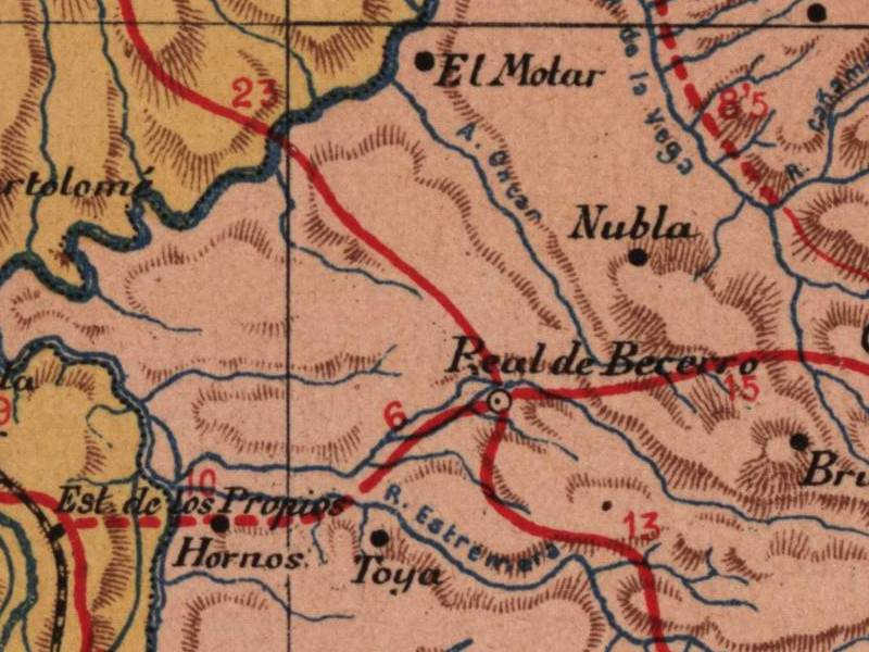 Aldea Hornos de Peal - Aldea Hornos de Peal. Mapa 1901