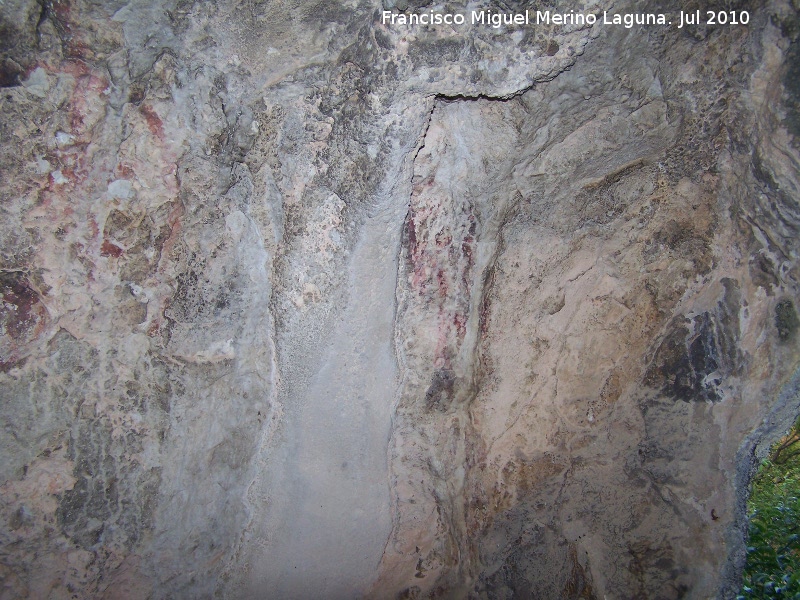 Pinturas rupestres de la Cueva Secreta Grupo II - Pinturas rupestres de la Cueva Secreta Grupo II. A la derecha del antropomorfo gigante