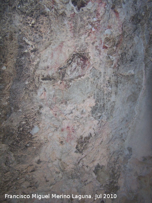 Pinturas rupestres de la Cueva Secreta Grupo II - Pinturas rupestres de la Cueva Secreta Grupo II. Debajo del antropomorfo gigante