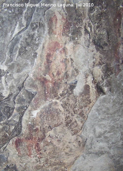 Pinturas rupestres de la Cueva Secreta Grupo I - Pinturas rupestres de la Cueva Secreta Grupo I. Parte izquierda