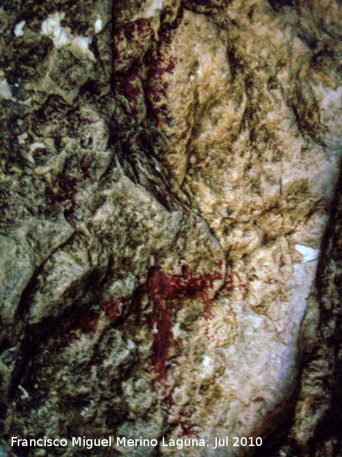 Pinturas rupestres de la Cueva Secreta Grupo III - Pinturas rupestres de la Cueva Secreta Grupo III. Pinturas sobre el antropomorfo