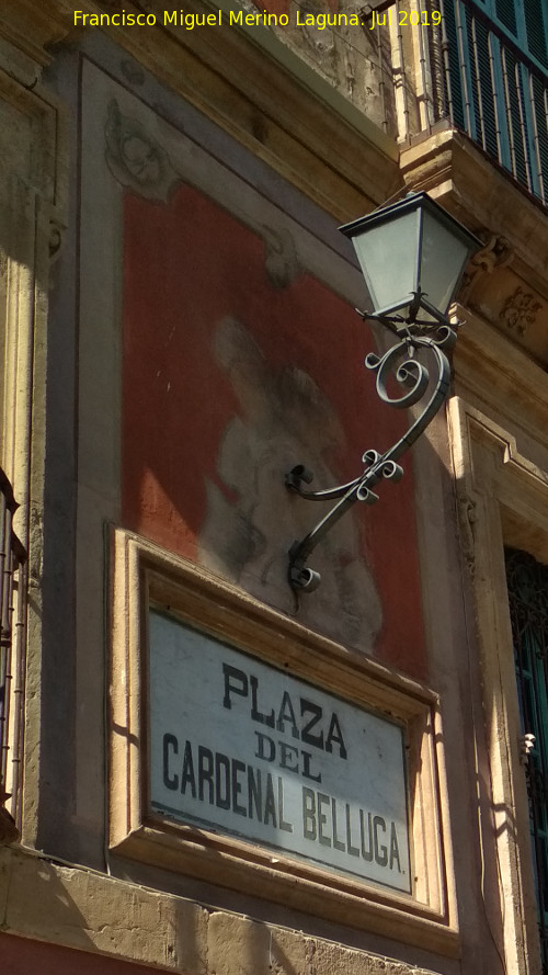 Plaza del Cardenal Belluga - Plaza del Cardenal Belluga. Placa