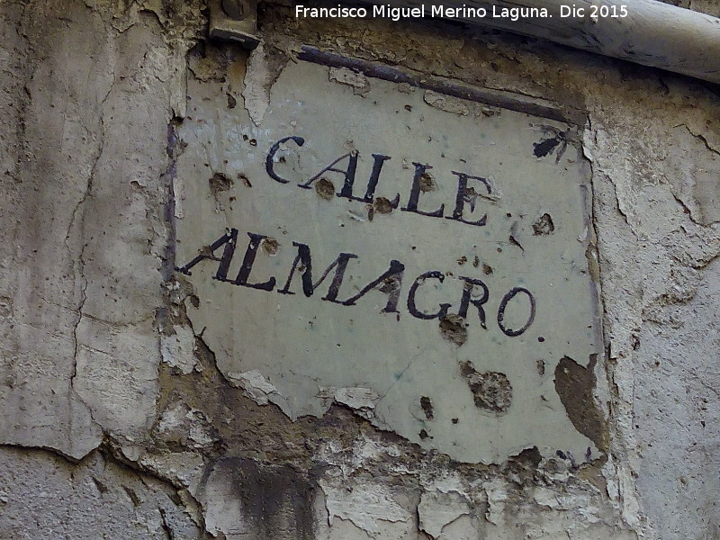 Calle Almagro - Calle Almagro. Placa antigua