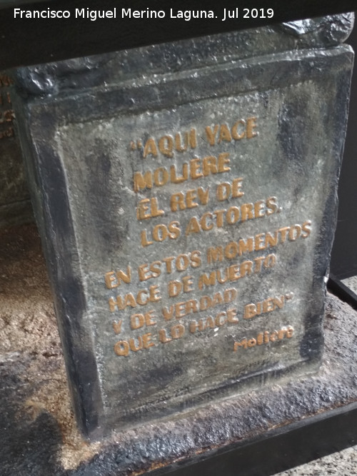 Moliere - Moliere. Epitafio. Ciudad de las Ciencias - Valencia