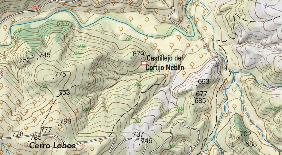Cortijo del Castillejo de Nebln - Cortijo del Castillejo de Nebln. Mapa