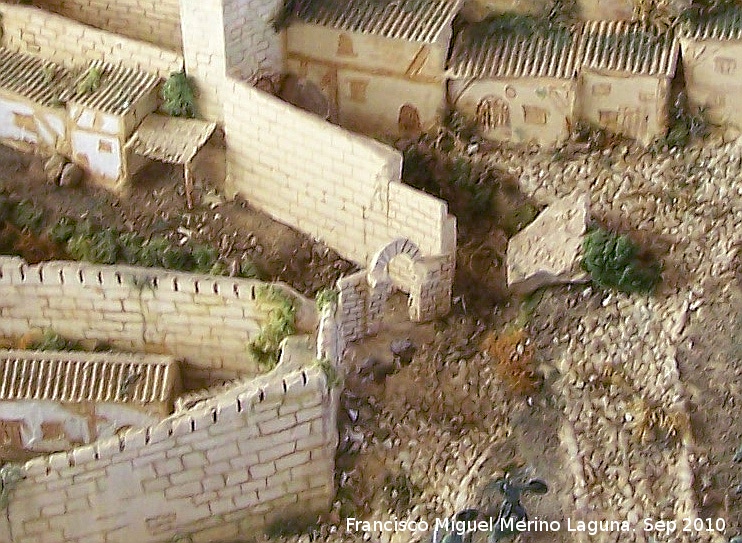 La Mota. Puerta del Rincn de los Poetas - La Mota. Puerta del Rincn de los Poetas. Maqueta