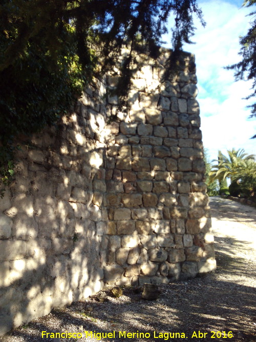 La Mota. Muralla del Arrabal Viejo - La Mota. Muralla del Arrabal Viejo. Segundo quiebro entre el Torren VIII y la Puerta Herrera