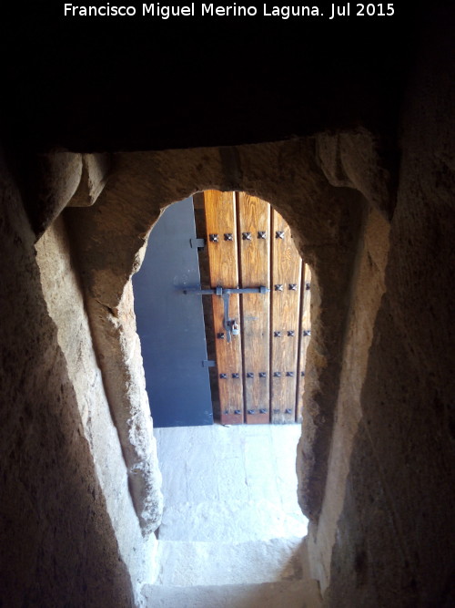 La Mota. Torre del Homenaje - La Mota. Torre del Homenaje. Puerta de las escaleras