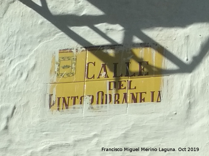 Calle Pintor Orbaneja - Calle Pintor Orbaneja. Placa