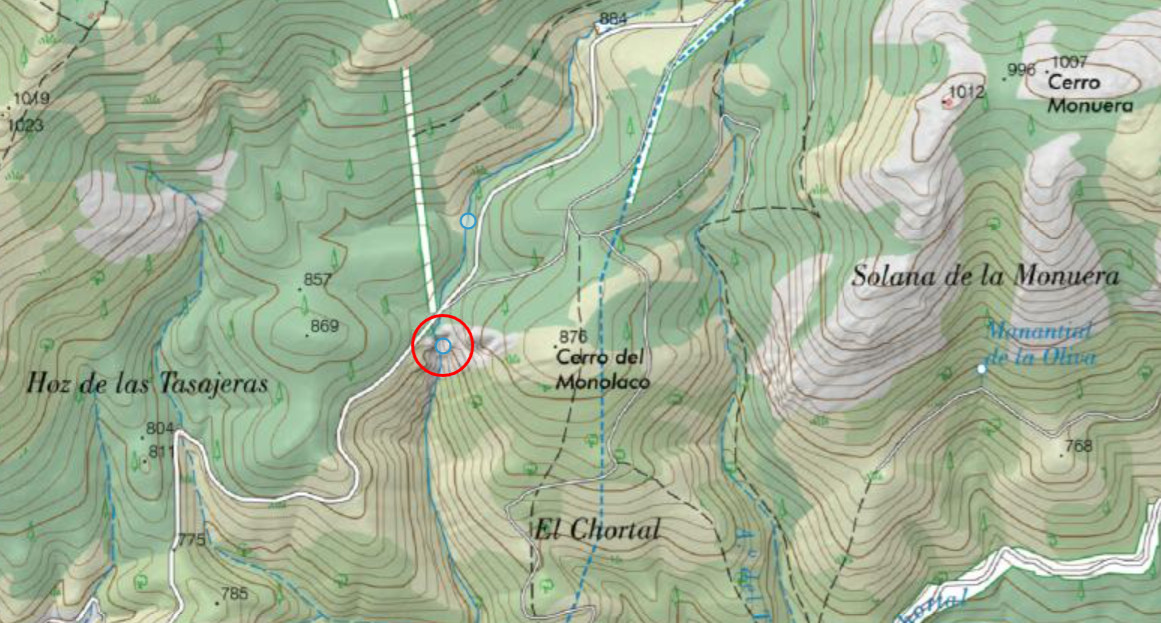 Cascada del Cimbarrillo de Mara Antonia - Cascada del Cimbarrillo de Mara Antonia. Mapa
