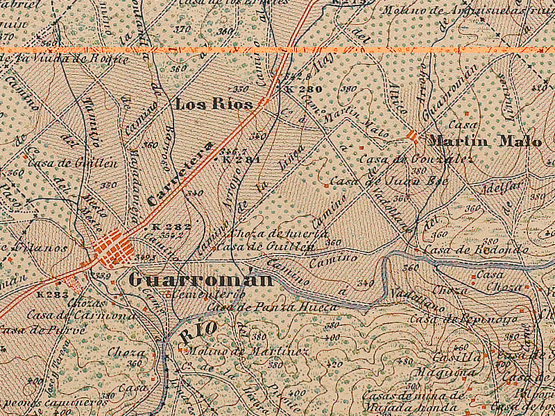 Aldea Martn Malo - Aldea Martn Malo. Mapa de 1895