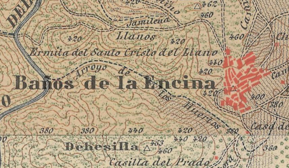 Arroyo de los Muertos - Arroyo de los Muertos. Mapa antiguo