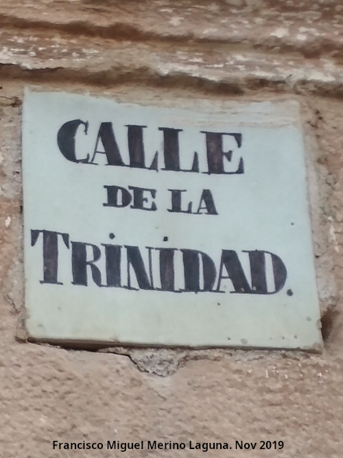 Calle de la Trinidad - Calle de la Trinidad. Placa antigua