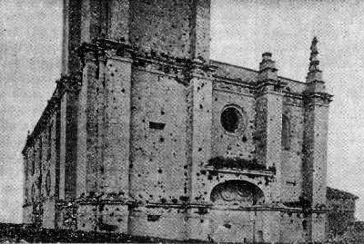 La Mota. Iglesia Mayor Abacial. Portada - La Mota. Iglesia Mayor Abacial. Portada. Foto antigua