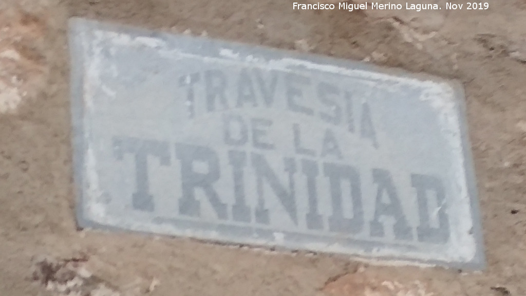 Calle Travesa de la Trinidad - Calle Travesa de la Trinidad. Placa