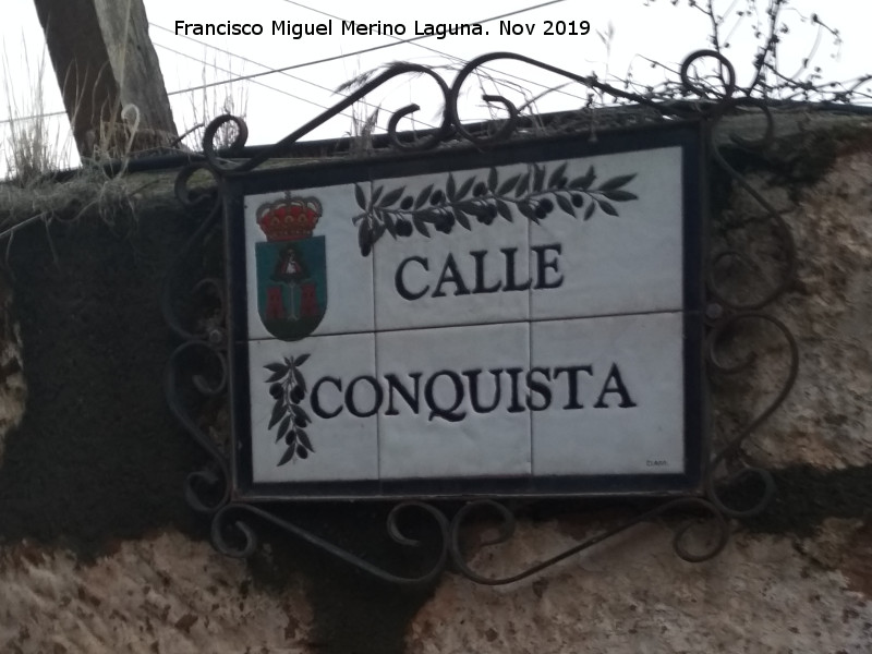 Calle Conquista - Calle Conquista. Placa