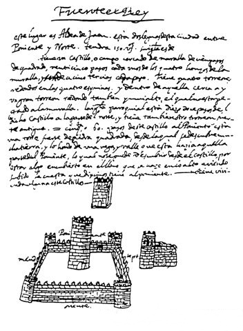 Castillo de Fuerte del Rey - Castillo de Fuerte del Rey. Dibujo de Jimena Jurado. Siglo XVII