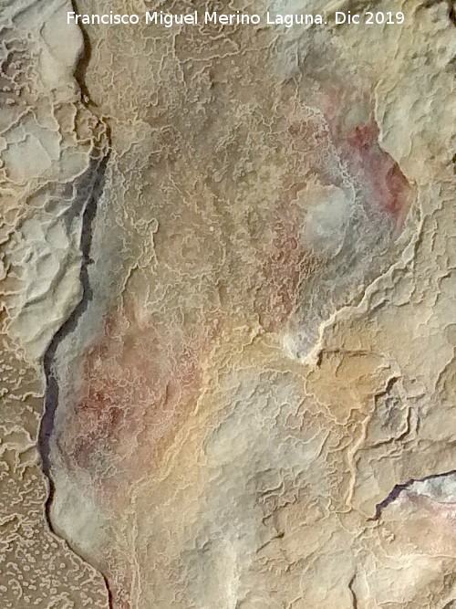 Pinturas rupestres del Abrigo del Almendro II - Pinturas rupestres del Abrigo del Almendro II. Manchas de la derecha
