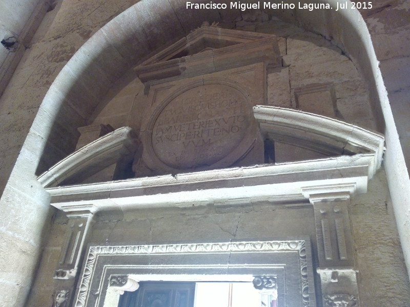 La Mota. Iglesia Mayor Abacial. Puerta del Cabildo - La Mota. Iglesia Mayor Abacial. Puerta del Cabildo. Frontn