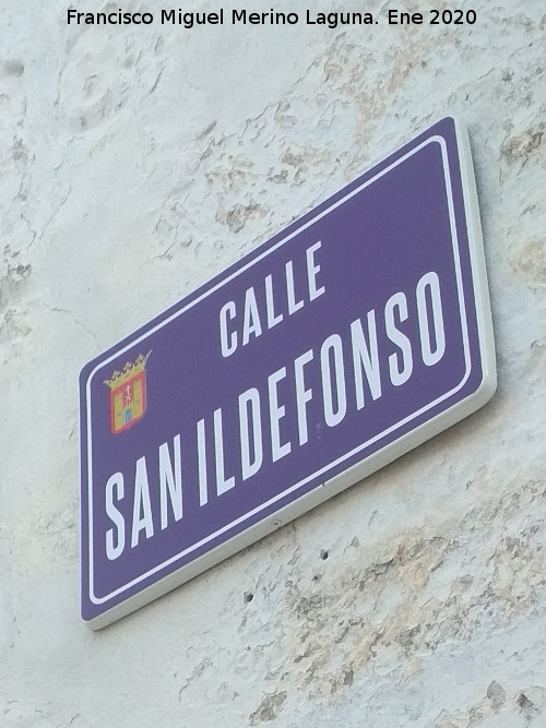 Calle San Ildefonso - Calle San Ildefonso. Placa