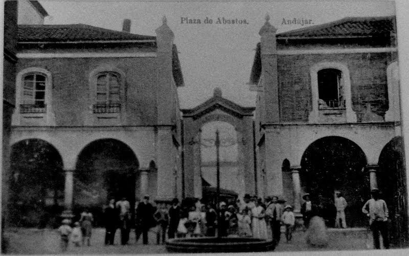 Mercado de Abastos - Mercado de Abastos. Foto antigua. Entrada