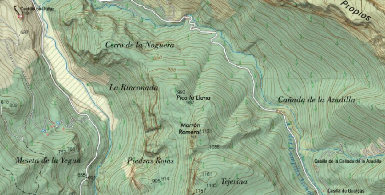 Pico la Llana - Pico la Llana. Mapa