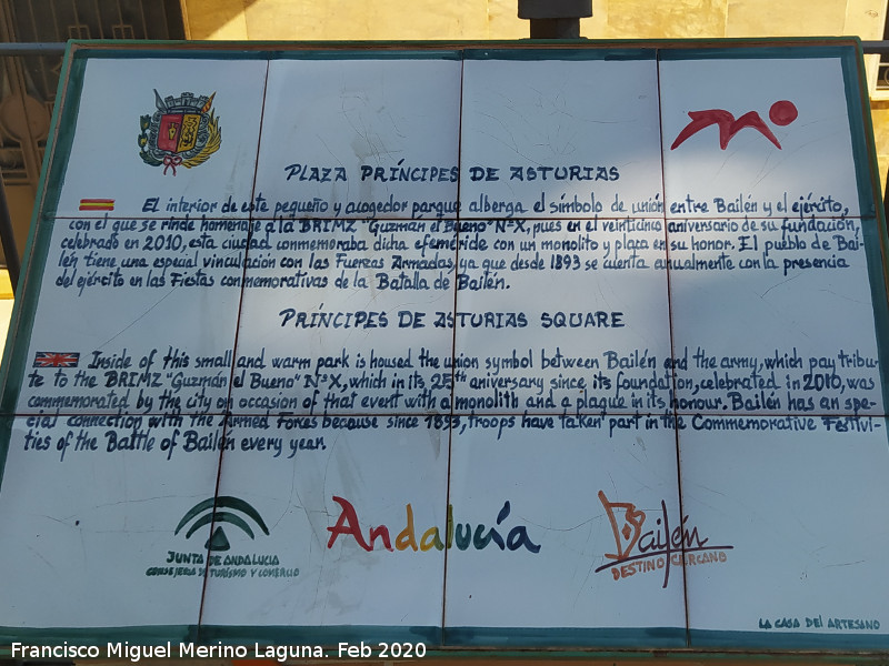 Monumento a la Brigada Guzm�n el Bueno X - Monumento a la Brigada Guzm�n el Bueno X. Placa