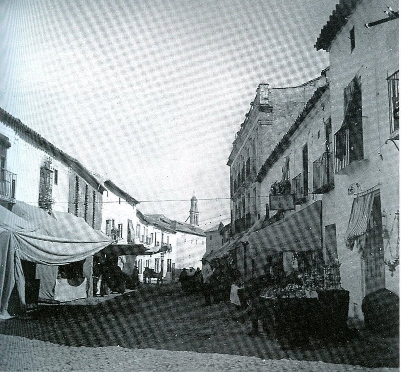 Calle Calancha - Calle Calancha. 1899. Puestos de la feria