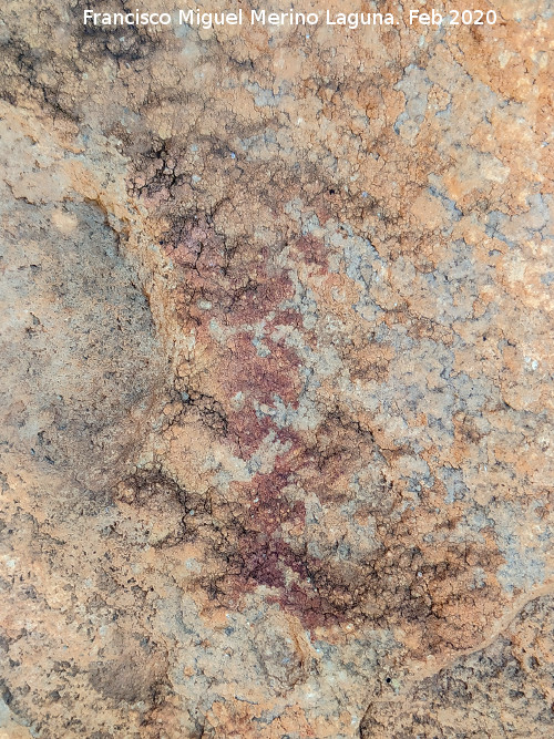 Pinturas rupestres Abrigo Este de las Pe�as de Castro IV - Pinturas rupestres Abrigo Este de las Pe�as de Castro IV. Antropomorfo doble Y