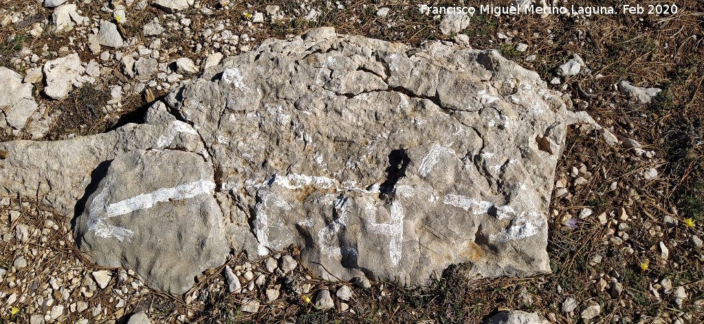 Grabado forestal de la Loma de Cagasebo - Grabado forestal de la Loma de Cagasebo. La marca pintada