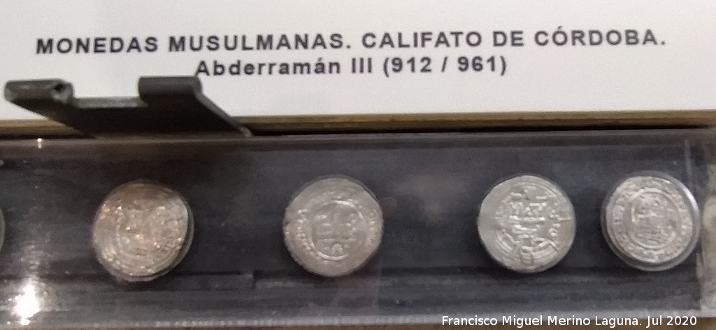 Abderram�n III - Abderram�n III. Monedas. Museo La frontera y los castillos - Olvera
