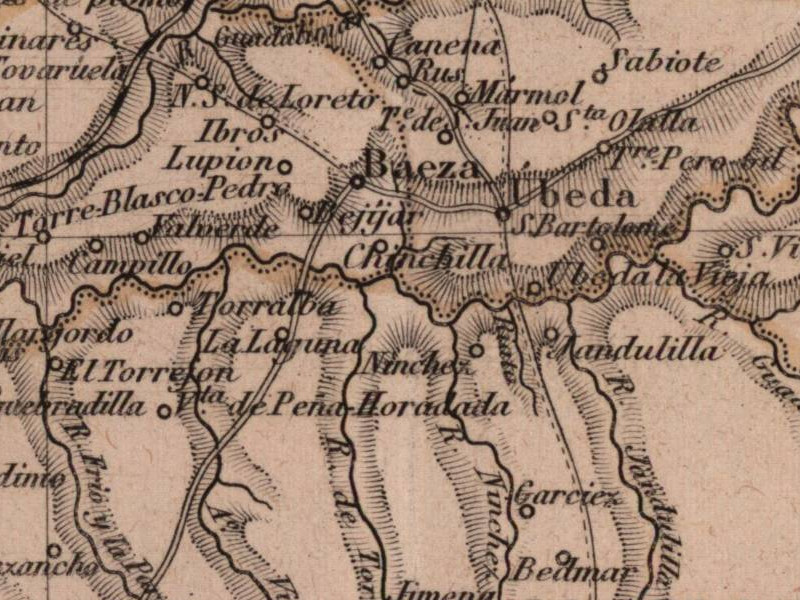 Castillo de Nnchez - Castillo de Nnchez. Mapa 1862