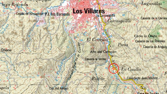 Molino de Saro - Molino de Saro. Mapa