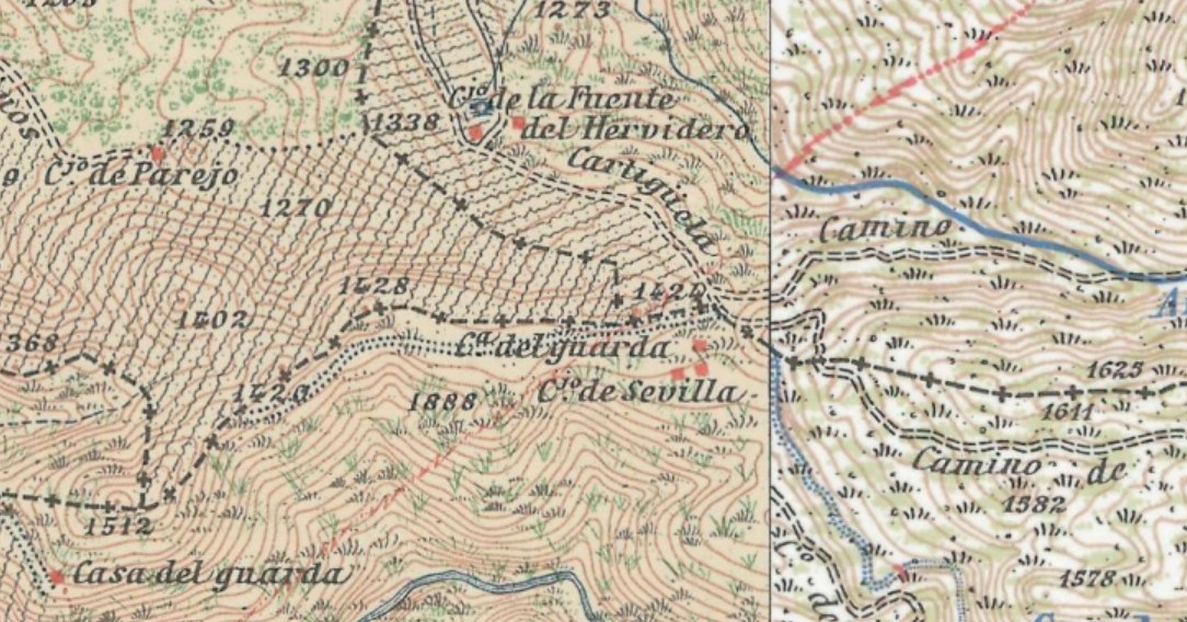 Cortijo del Guarda del Collado Sevilla - Cortijo del Guarda del Collado Sevilla. Mapa antiguo
