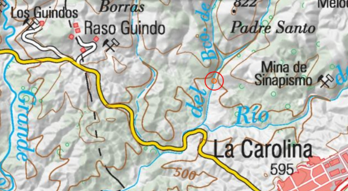 Viaducto minero del Renegadero - Viaducto minero del Renegadero. Mapa