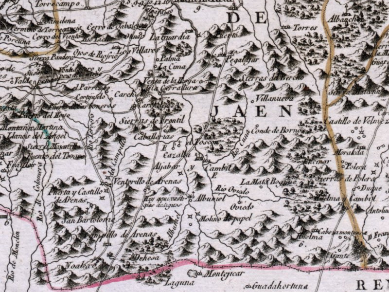 Castillo de Bornos - Castillo de Bornos. Mapa 1787