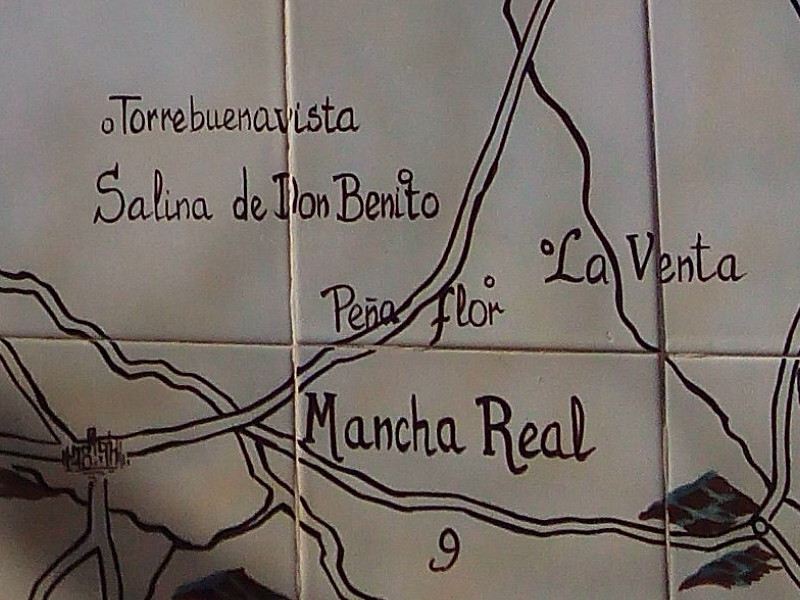 Castillo de Peaflor - Castillo de Peaflor. Mapa de Bernardo Jurado. Casa de Postas - Villanueva de la Reina