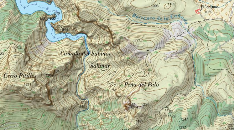 Caada del Sabinar - Caada del Sabinar. Mapa