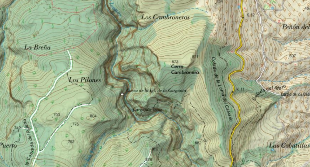 Cerro Cambronero - Cerro Cambronero. Mapa