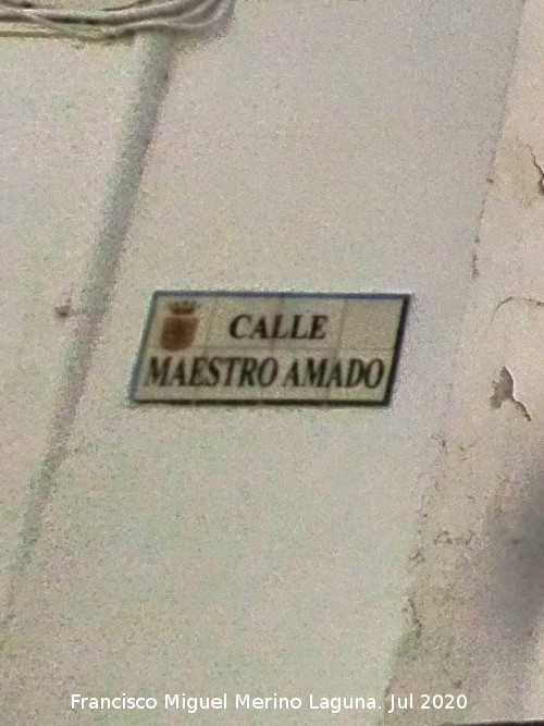 Calle Maestro Amado - Calle Maestro Amado. Placa