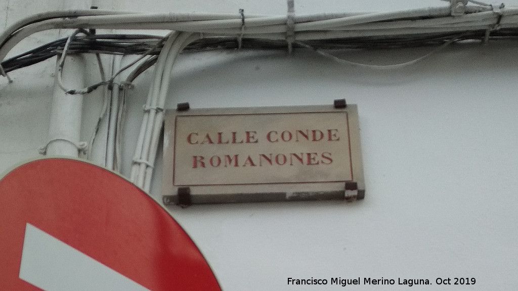 Calle Conde Romanones - Calle Conde Romanones. Placa