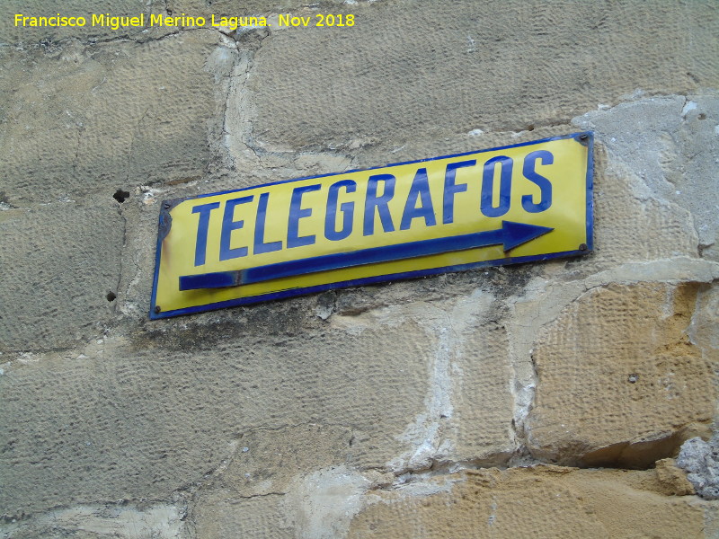 Plaza de Espaa - Plaza de Espaa. Antiguo cartel de telgrafos