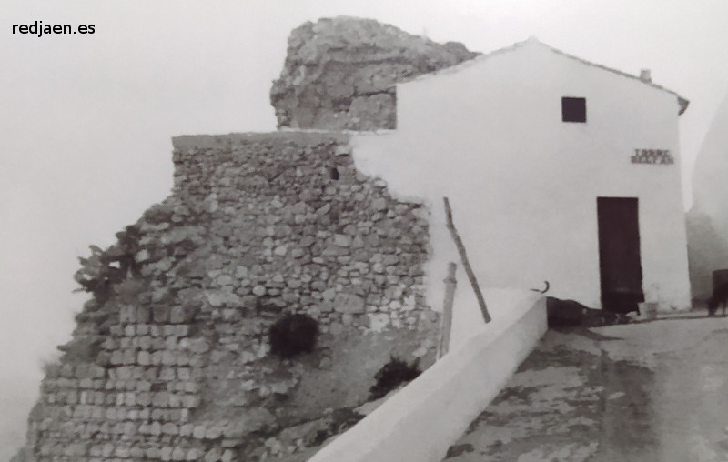 Muralla de Olvera - Muralla de Olvera. Foto antigua. Integraci�n de las casas en la muralla