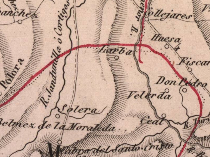 Aldea Don Pedro - Aldea Don Pedro. Mapa 1847