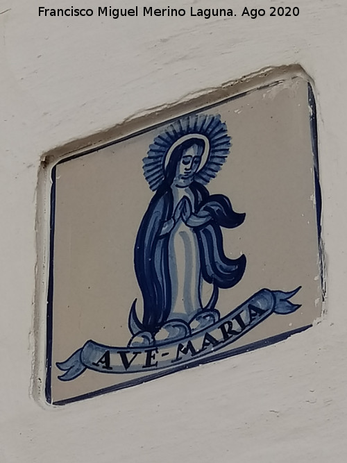 Casa de la Calle Flamencos n� 8 - Casa de la Calle Flamencos n� 8. Azulejo del Ave Mar�a